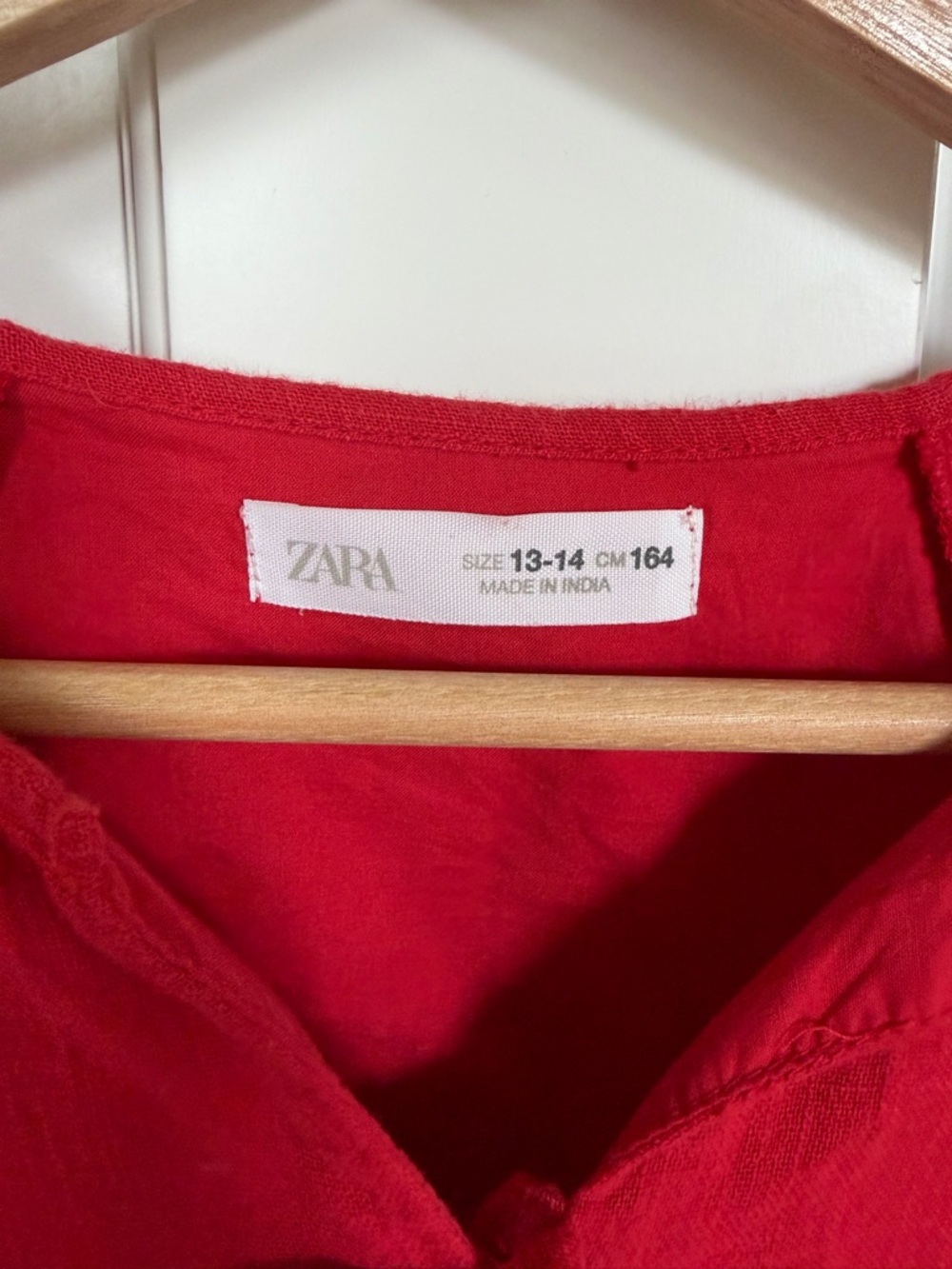 Zara Red Peplum Tie-Front Blouse - Picture 2 of 4